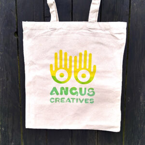 Printed Tote bag with Angus Creatives logo
